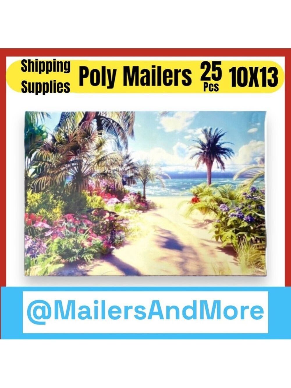 25 10X13 Poly Mailers Road to the Beach, Shipping Envelopes PRICE IS FIRM - Picture 7 of 13